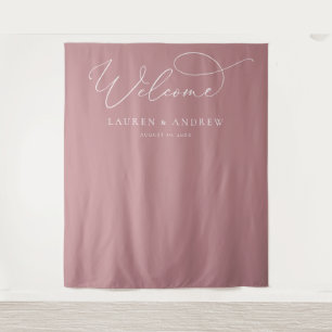 Staubige Rosen-Minimalist-Hochzeits-Photo-Booth-Hi Wandteppich