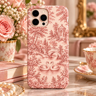 Staubige Rosen-Schwan-Garten-Toile iPhone 16 Pro Max Hülle