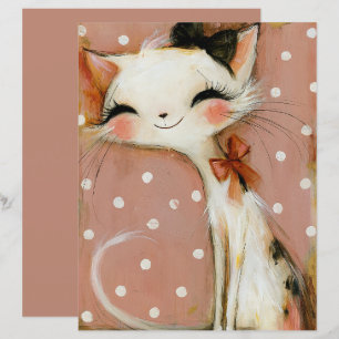 Staubige Rosen-Terrakotta-Katzen-Scrapbook-Papier