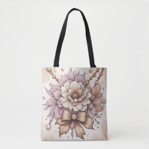 Staubige Rosen Vintage Blumen Brautjungfer Tasche