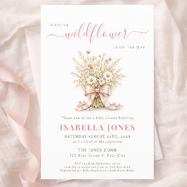 Staubige Rosen-Wildblumenwiese-Baby-Shower-Budget Flyer