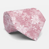 Staubige Rosenblumen-Batik Krawatte (Gerollt)