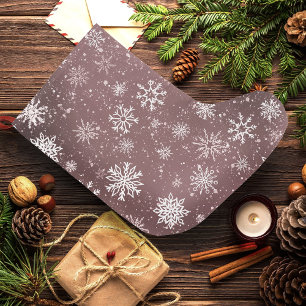 Staubige Rosenrote Schneeglöckchen Elegantes Winte Großer Weihnachtsstrumpf
