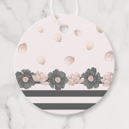 staubige tropische Blume in Rosa Geschenkanhänger (Vorderseite)