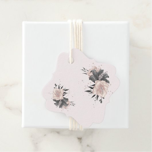 staubige tropische Blume in Rosa Geschenkanhänger (Beispiel)