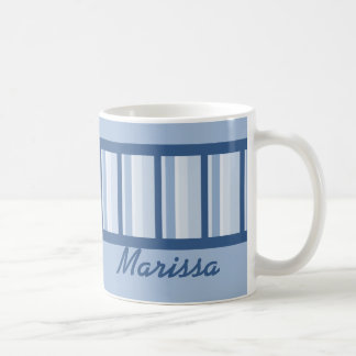 Staubiger blauer Deko-personalisierte Tasse