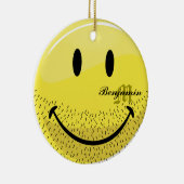 Staubiger Kampfläufer-bärtiges Gesicht Keramikornament (Rechts)