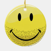 Staubiger Kampfläufer-bärtiges Gesicht Keramikornament (Hinten)