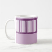 Staubiger malvenfarbener Deko-personalisierte Kaffeetasse (Links)