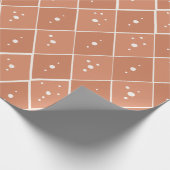 Staubiger Pfirsich-Diamant Moderner Skandinavische Geschenkpapier (Ecke)