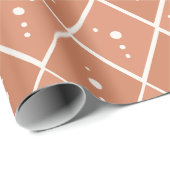 Staubiger Pfirsich-Diamant Moderner Skandinavische Geschenkpapier (Rolleneckpunkt)