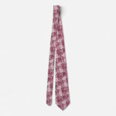 Staubiger Wein Floral Batik Krawatte (Rückseite)