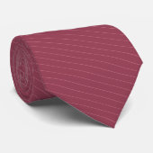 Staubiger Wein Pinstripe Krawatte (Gerollt)
