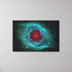 Staubiges Auge des Helixnebels NGC 7293 Leinwanddruck