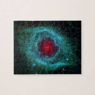 Staubiges Auge des Schneckennebelflecks NGC 7293 Puzzle