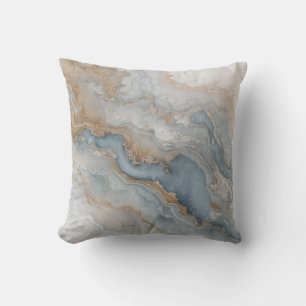 Staubiges Blau Grau Beige Abstrakt 40cm Kissen