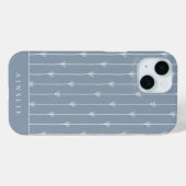 Staubiges blaues Boho Fletched Muster Case-Mate iPhone Hülle (Rückseite (Horizontal))