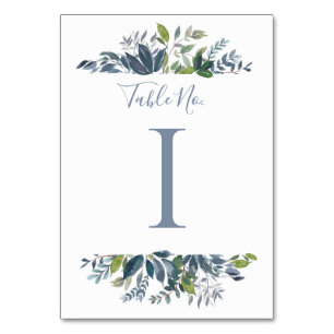 Staubiges blaues Grün 1 der Tischnummer