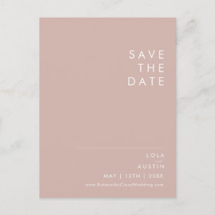 Staubiges Boho   Rosa und Lila Save The Date Einladungspostkarte