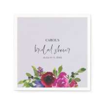 Staubiges Lavendel-Aquarell-Blumen-Papier-Serviett