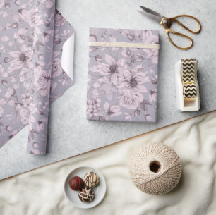 Staubiges Lavendel-Blumenmuster Geschenkpapier