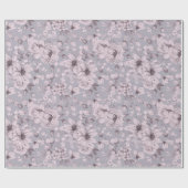 Staubiges Lavendel-Blumenmuster Geschenkpapier (Flach)