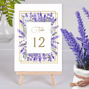 Staubiges Lavendel Elegante Lila Hochzeitstisch-Nu Tischnummer