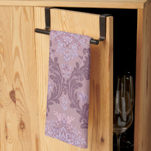 Staubiges Lavendel-Rosa-Mauve-Lila-elegantes Damas Geschirrtuch
