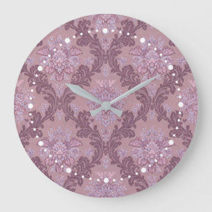 Staubiges Lavendel-Rosa-Mauve-Lila-elegantes Damas Große Wanduhr