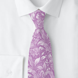 Staubiges lila botanisches Batik Krawatte