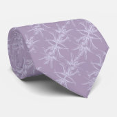 Staubiges lila Floral Krawatte (Gerollt)