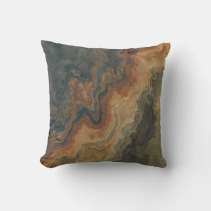 Staubiges Marineblau Gebranntes Orange Salbei Abst Kissen
