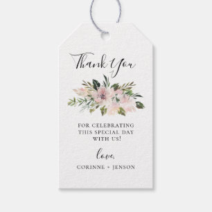 Staubiges Mauve Botanisches Danke Geschenkanhänger