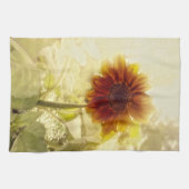 Staubiges Retro Sonnenblume-Geschirrtuch Geschirrtuch (Horizontal)