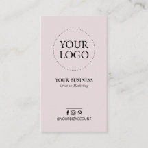 Staubiges Rosa Minimales Logo Business Social Medi