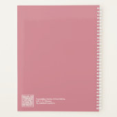 Staubiges Rosa Modernes Layout Groß Planer (Rückseite)