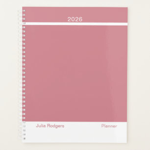 Staubiges Rosa Modernes Layout Groß Planer