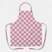 Staubiges Rosé-Schachbrettmuster Schürze (Vorderseite)