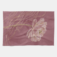 Staubiges Roségold Florale Linienkunst Elegant