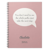 Staubiges Rosenrot Pink Elfenbein inspirierendes Z Notizblock (Vorderseite)