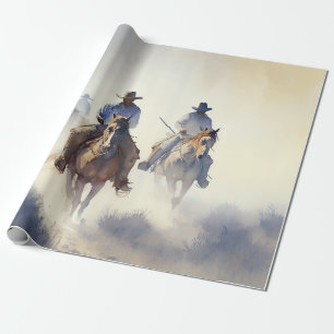 Staubiges Western-Wasserfarbgemälde „Posse - Die J Geschenkpapier