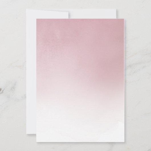 Staubkranz in Rosa Einladung (Rückseite)