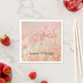 Stauborange Blumenhintergrund Jubiläum Serviette (Beispiel)