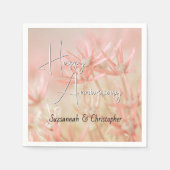 Stauborange Blumenhintergrund Jubiläum Serviette (Vorderseite)
