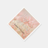 Stauborange Blumenhintergrund Jubiläum Serviette (Ecke)