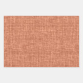 Stauborange Leinen Geschenkpapier Set (Vorderseite)