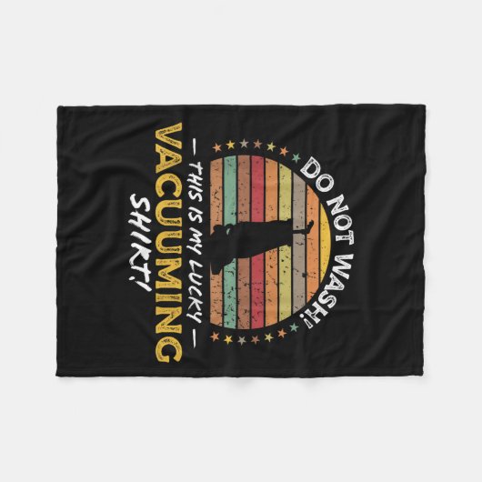 Staubpartikel Teppichvakuum Zitat Retro-80er Fleecedecke (Vorderseite (Horizontal))