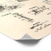 Staubpfanne 1905 Patent Art Old Peper Poster (Ecke)