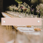 Staubpfirsichstreifen Terracotta Butterfly Monogra Mittelgroßer Tischläufer