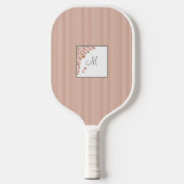 Staubpfirsichstreifen Terracotta Butterfly Monogra Pickleball Schläger (Vorderseite)